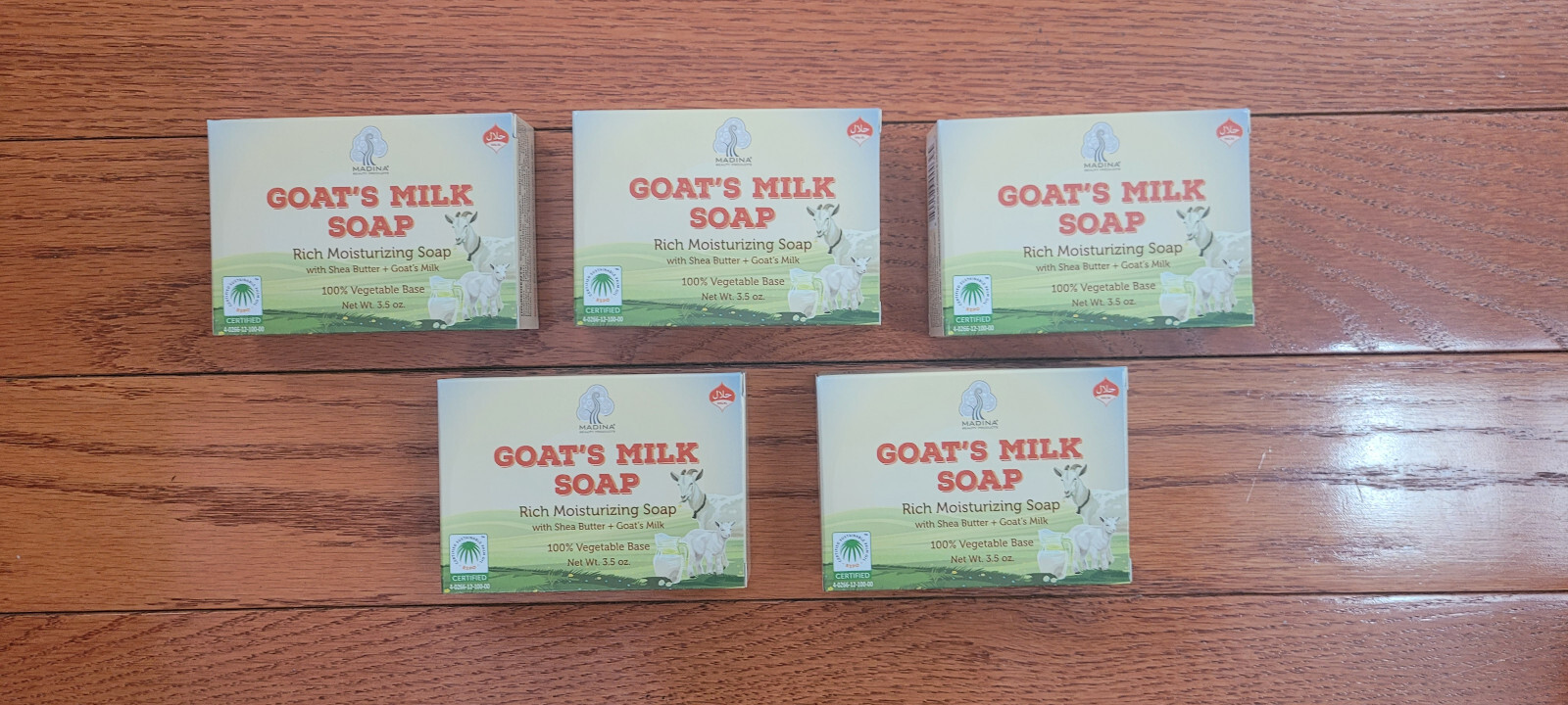 5 Pack Goat’s Milk Soap (With Shea Butter) 100% Vegetable Base