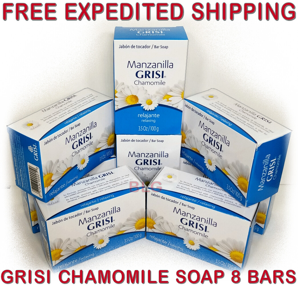 CHAMOLILE RELAXING SOAP Scented 3.5oz Face Hand Jabon Relajante Manzanilla 8Bars