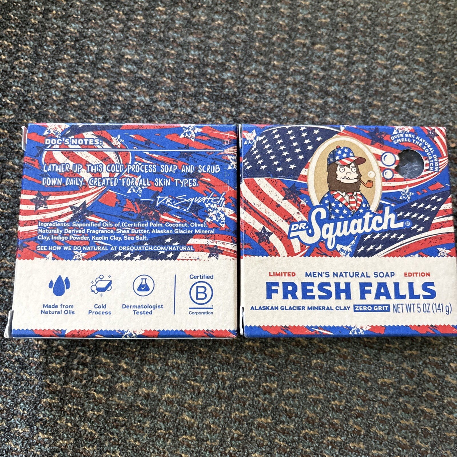 Dr.Squatch Soap Fresh Falls Limited Edition 5 Oz Lot Of 2