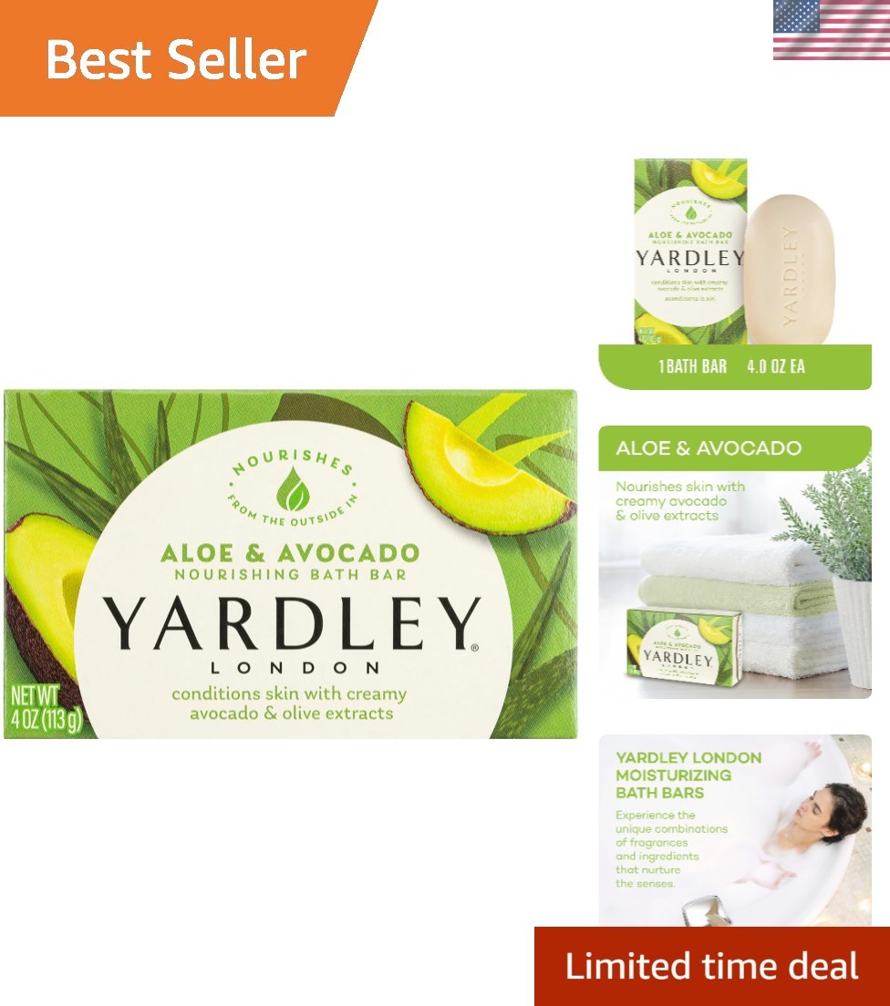 4.0 oz Aloe & Avocado Nourishing Bath Bar – Paraben & SLS Free for Gentle Care