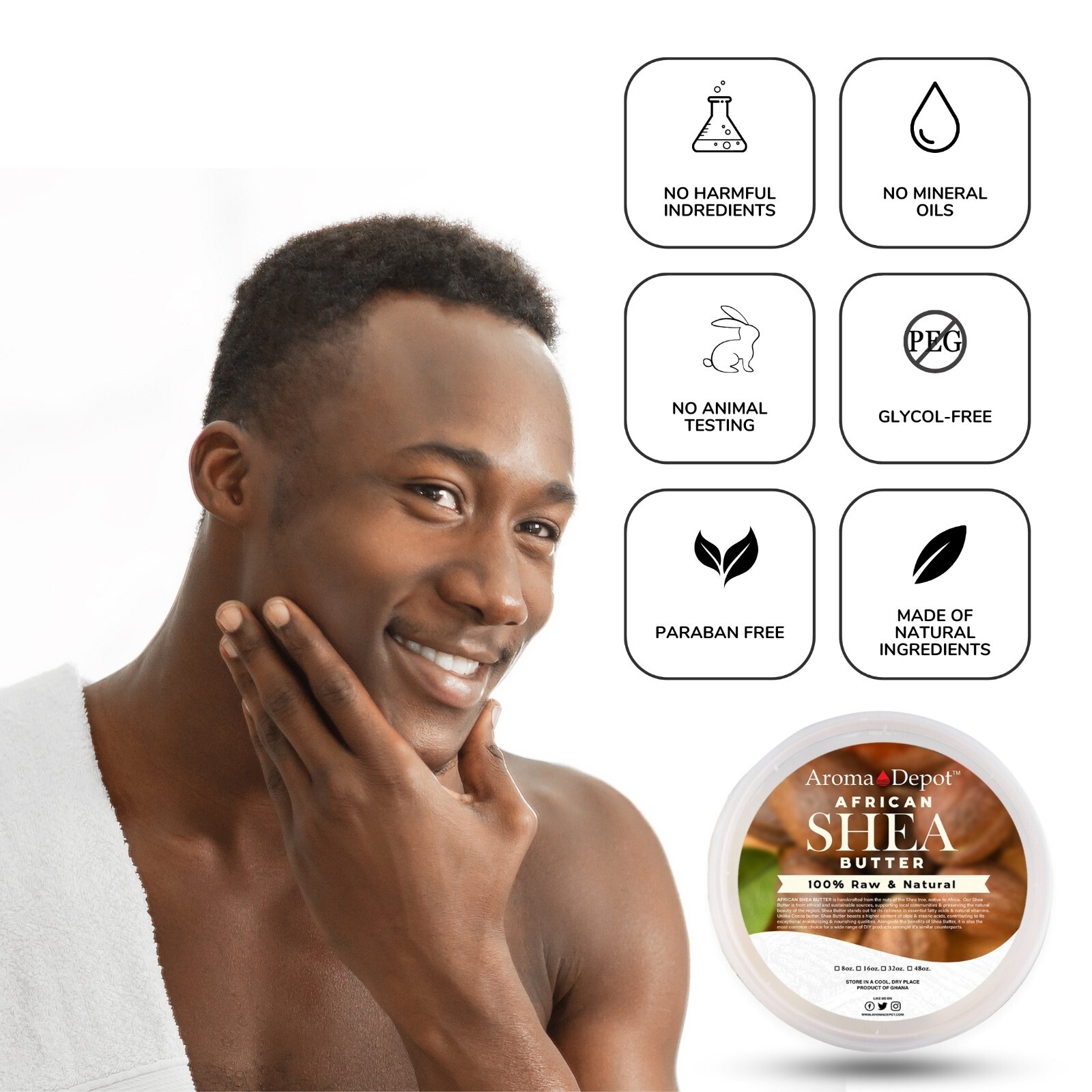 Shea Butter 8 oz. Cocoa Butter, Mango Butter, Kokum Butter Soap Paste 6 PACK