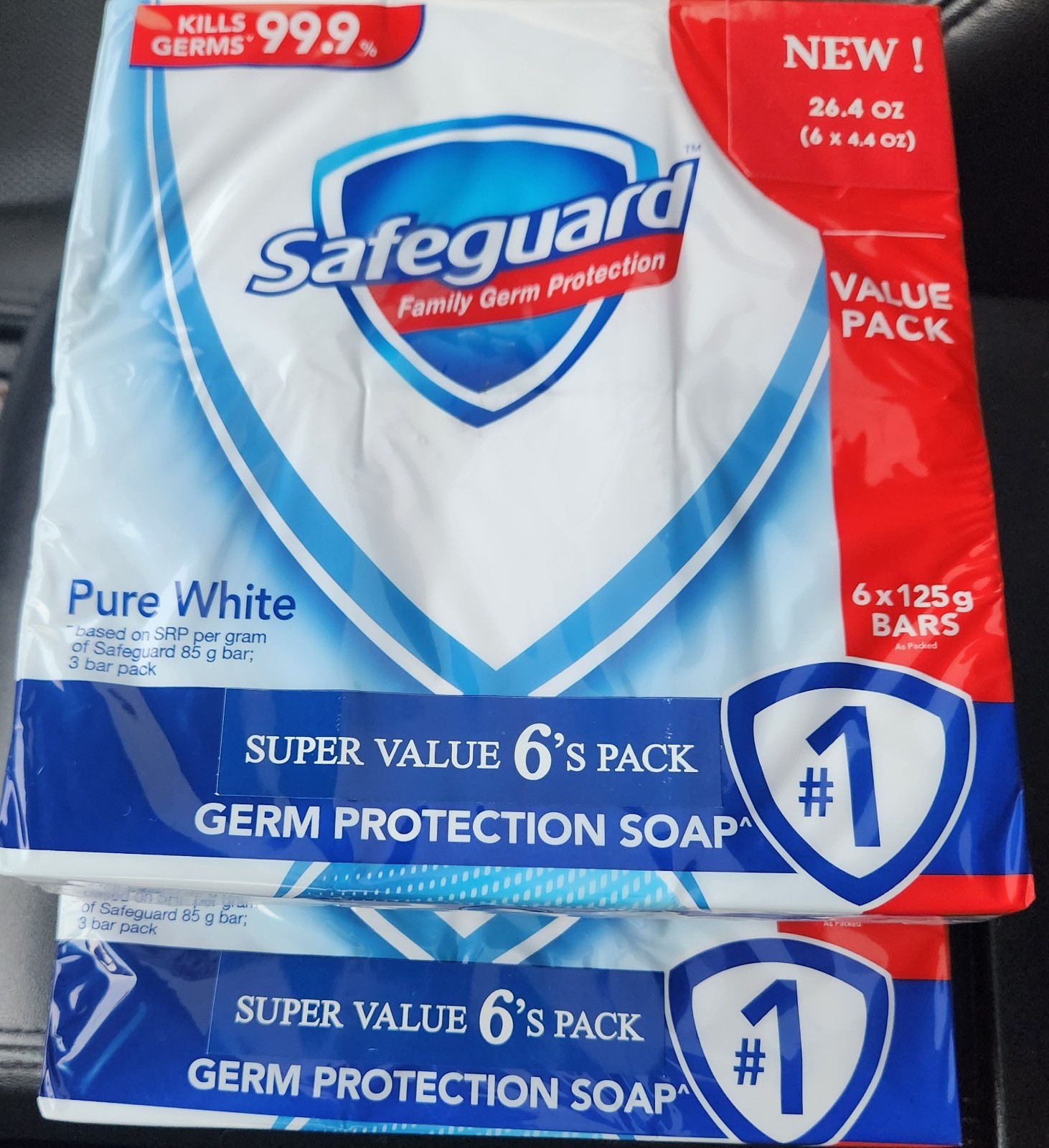 Safeguard Pure White BAR Soap 125g x 12
