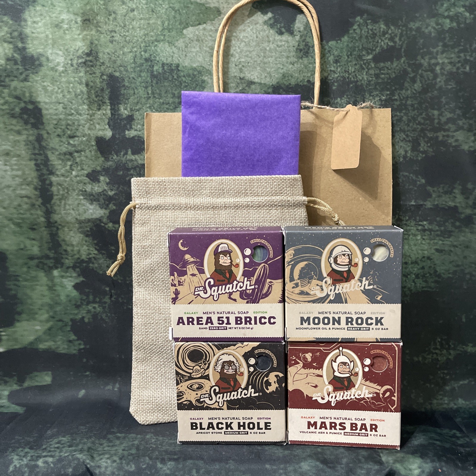 Dr. Squatch Galaxy Collection 4 soap set Great Mens Birthday gift