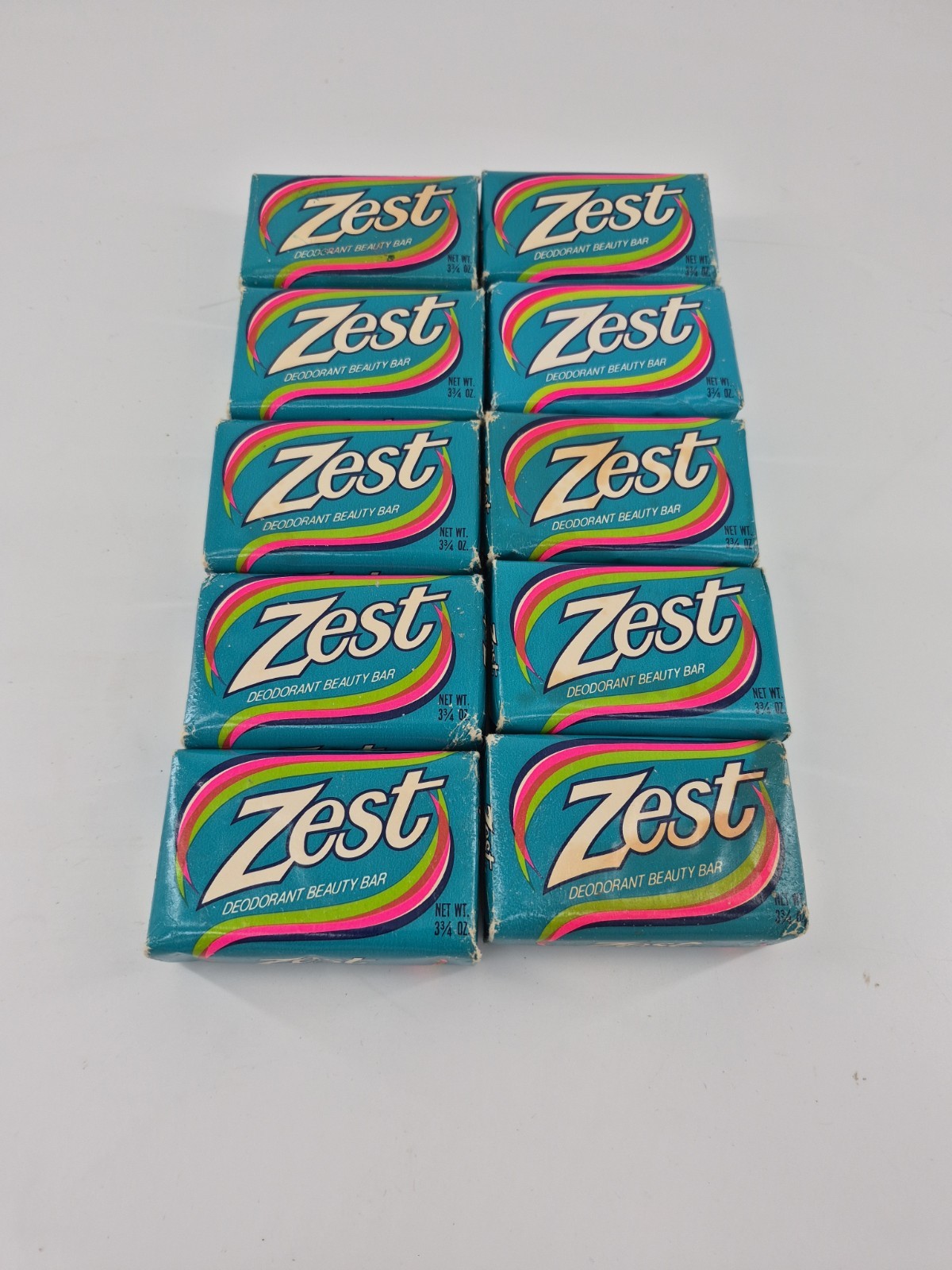 (10) Vintage Zest Deodorant Beauty Bar Soap 3-3/4 oz Bars