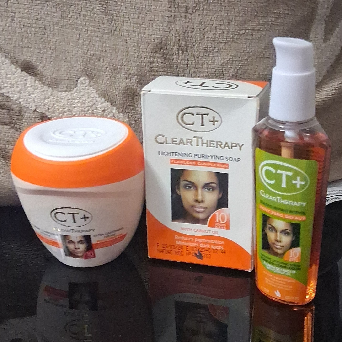 CT+ ClearTherapy Carrot Oil Lightening Purifying Soap Bar Orange Face/Body
