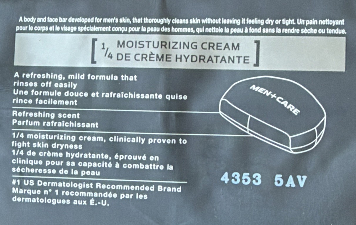 DOVE Men + Care Clean Comfort Body + Face Bar 3.51oz (4 Bars) – NEW