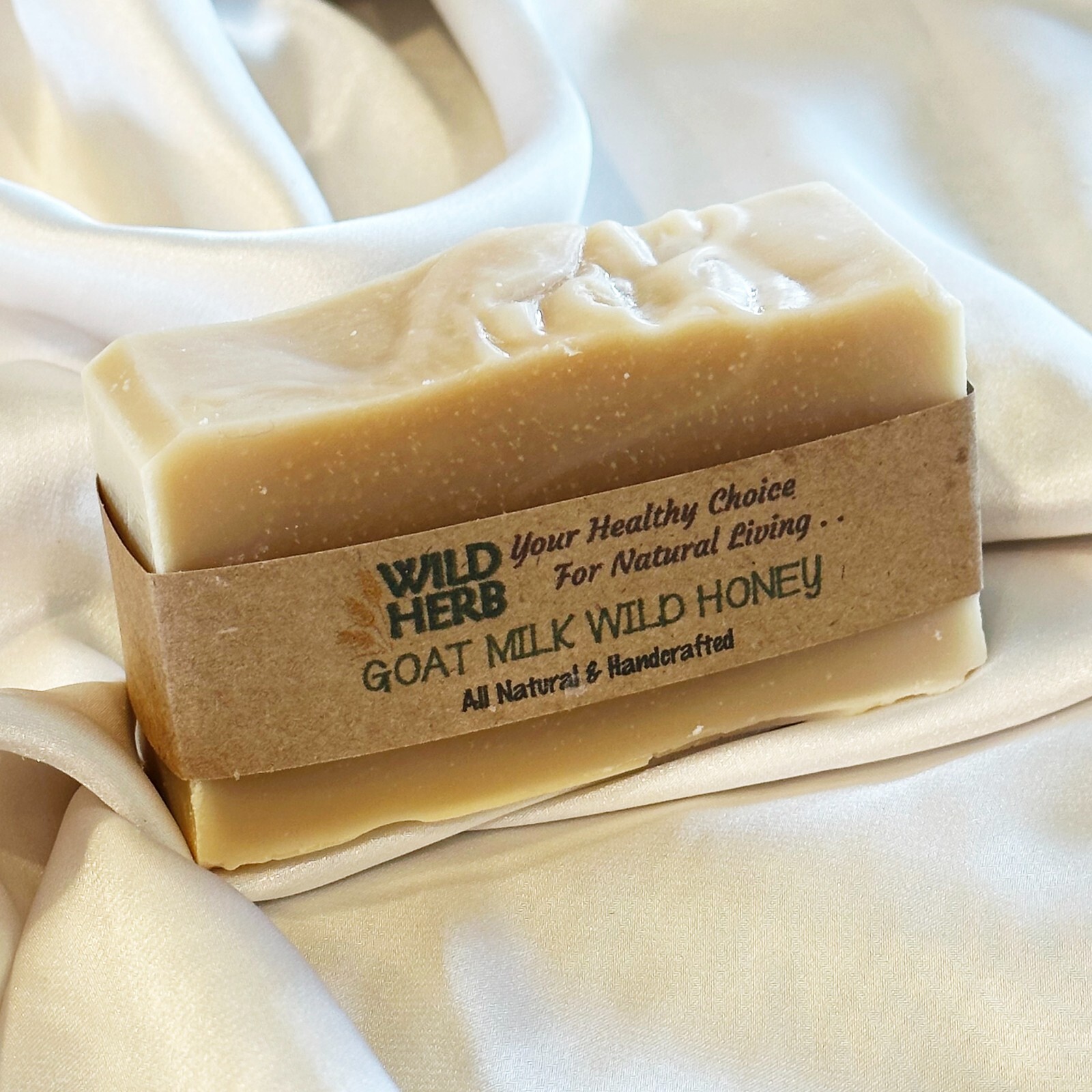 Goat Milk Wild Honey (Unscented) NATURAL ORGANIC SOAP BAR | By Wild Herb Soap