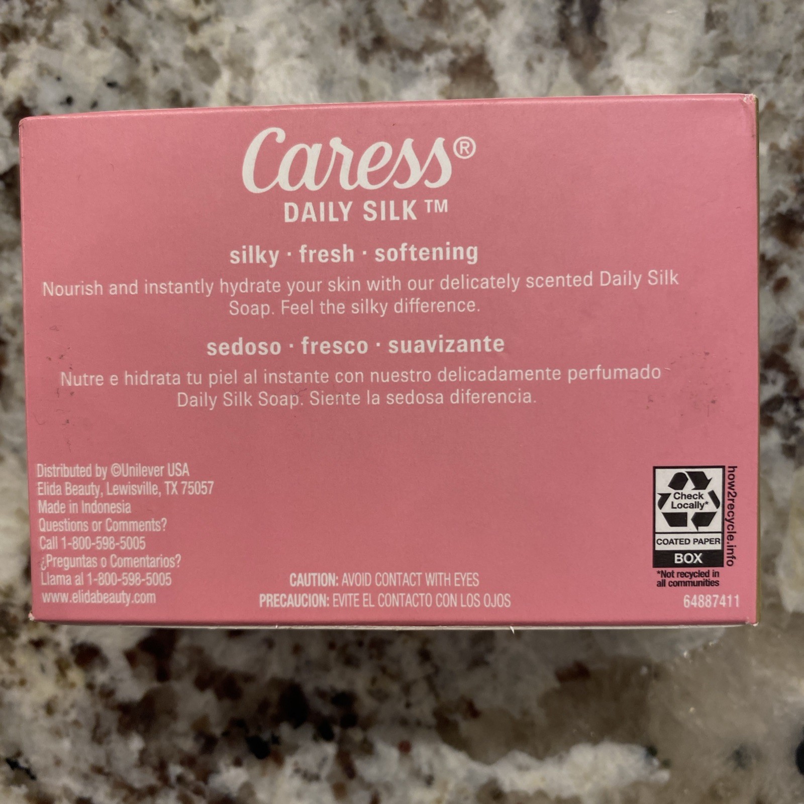 ORIGINAL-5 Caress Daily Silk Beauty Bars Soap White Peach & Orange Blossom 3.75