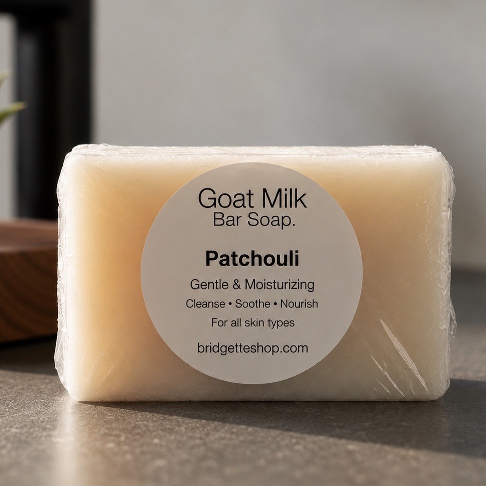 Men’s Goat Milk Soap Bars 3 Pack 5 Oz Each Handmade Soap Moisturizing Patchouli
