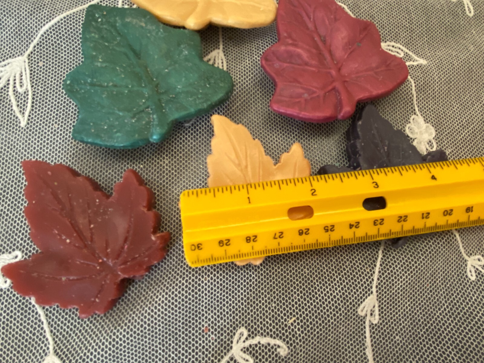 Vintage Lot of 6 Scented Maple Leaf Soaps Decor Display