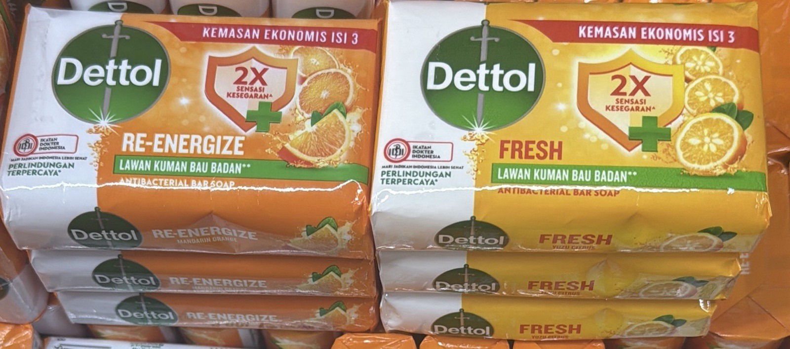 12pc Dettol Re-Energize Bar Soap, 100 gm Big Saving!!