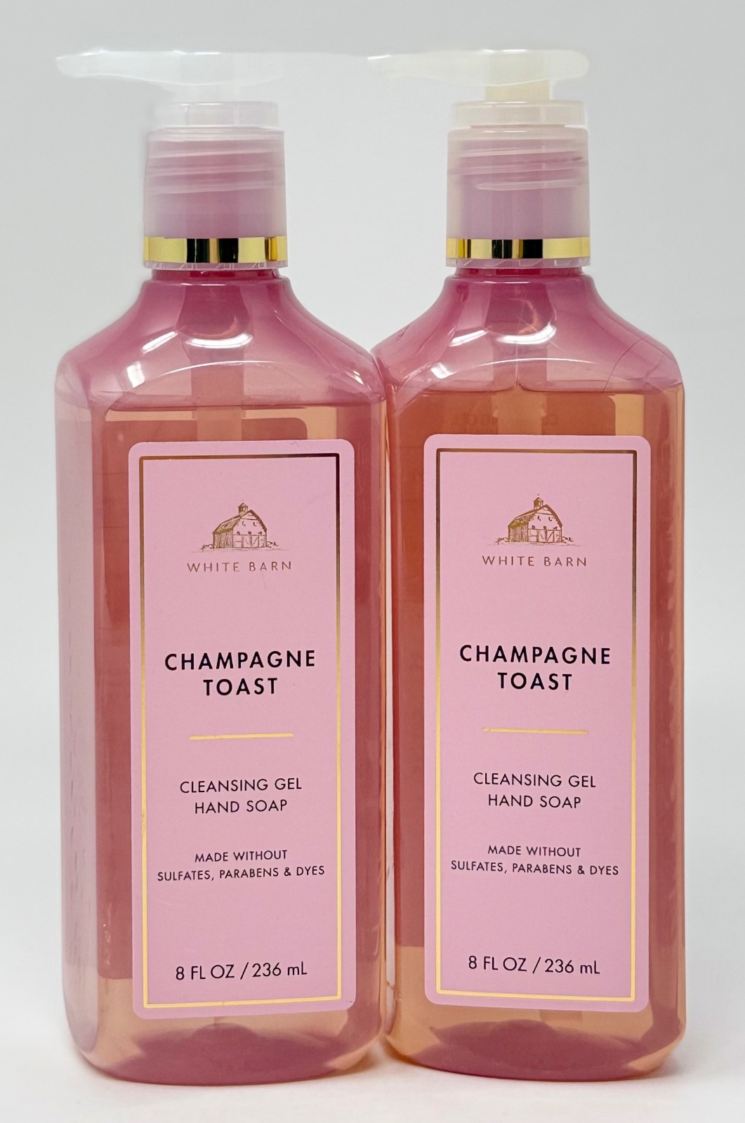 2 NEW BATH & BODY WORKS CHAMPAGNE TOAST CLEANSING GEL HAND SOAP WASH PUMP 8 OZ