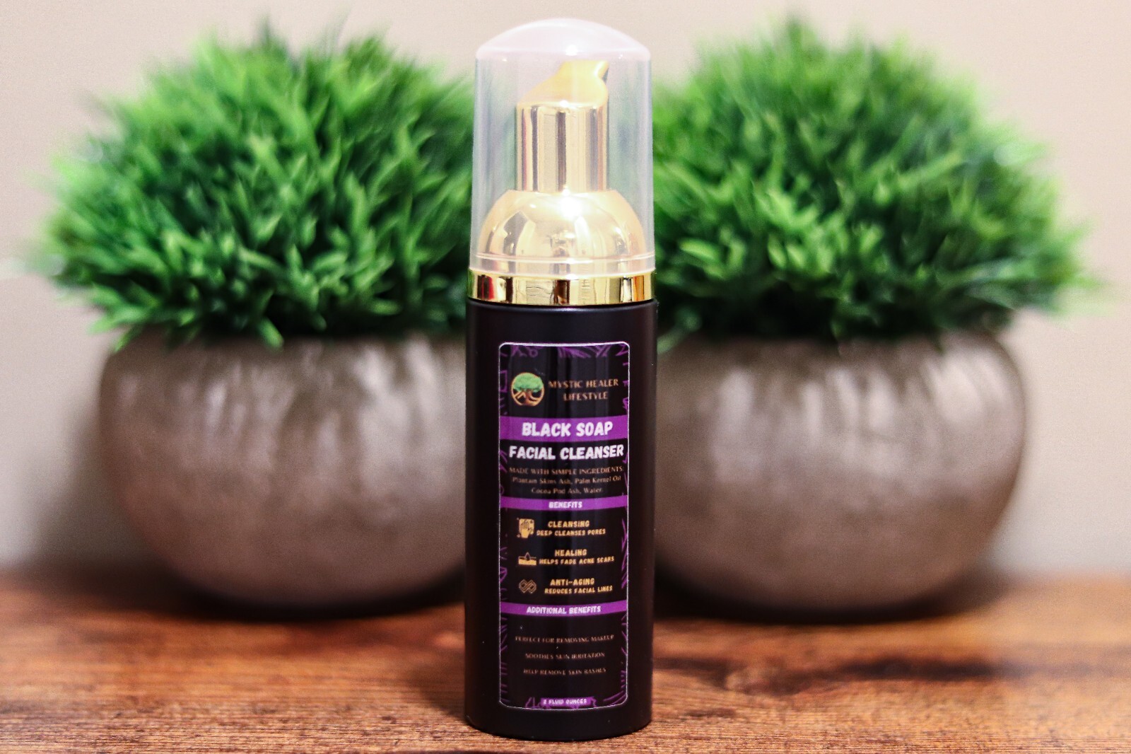 Foaming Black Soap Facial Cleanser 2 OZ| Mystic Healer Lifestyle