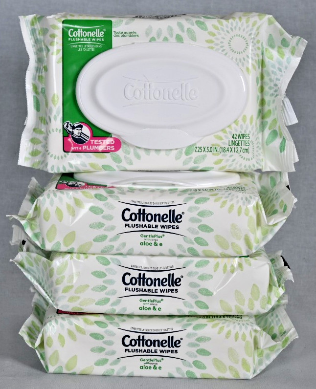 Cottonelle GentlePlus Flushable Wet Wipes with Aloe 168 ct