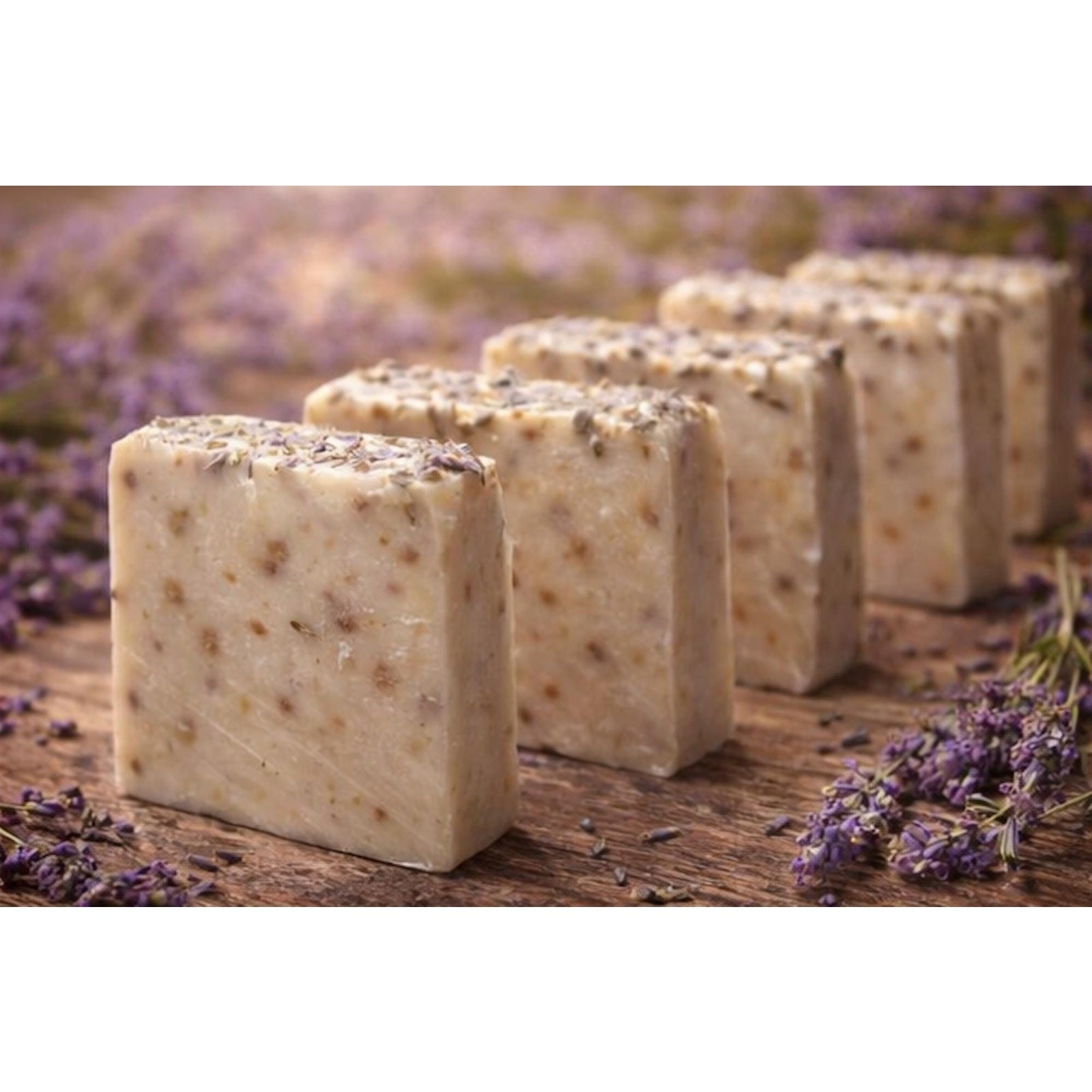 Handmade Lavender Soap–Real Essential Oil Botanical Buds-Small Batch Rustic Soap