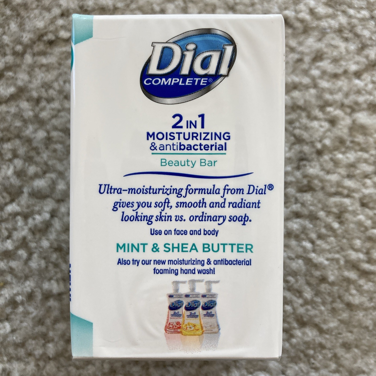 Dial Complete 2 in 1 Moisturizing & Antibacterial – 2 Count Mint & Shea Butter