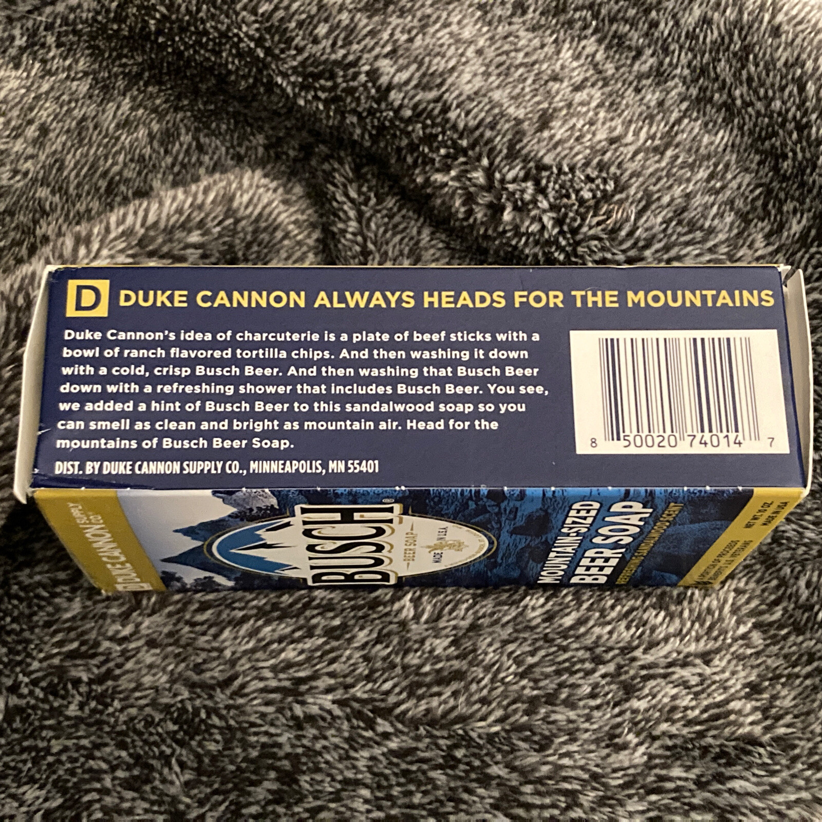 3)DUKE CANNON BUSCH BEER SOAP MOUNTAIN-SIZED SANDALWOOD SCENT 10OZ. BEN US VETS.