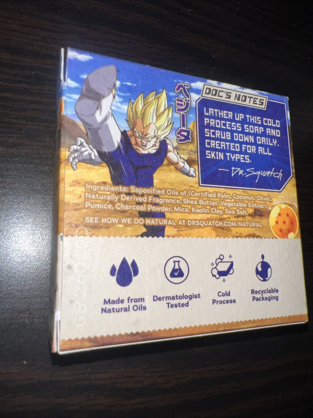 Dr. Squatch FINAL FLASH FRESH Natural Soap Bar MEDIUM Grit DRAGON BALL Z Lmt Ed