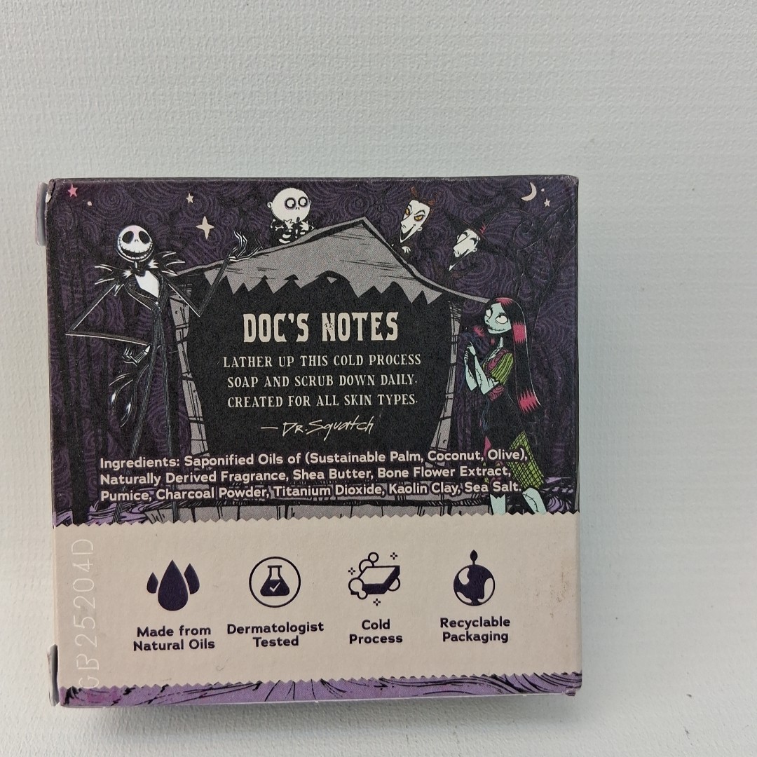 Dr Squatch Skellington’s Suds 5oz Bar Soap Disney Nightmare Before Christmas