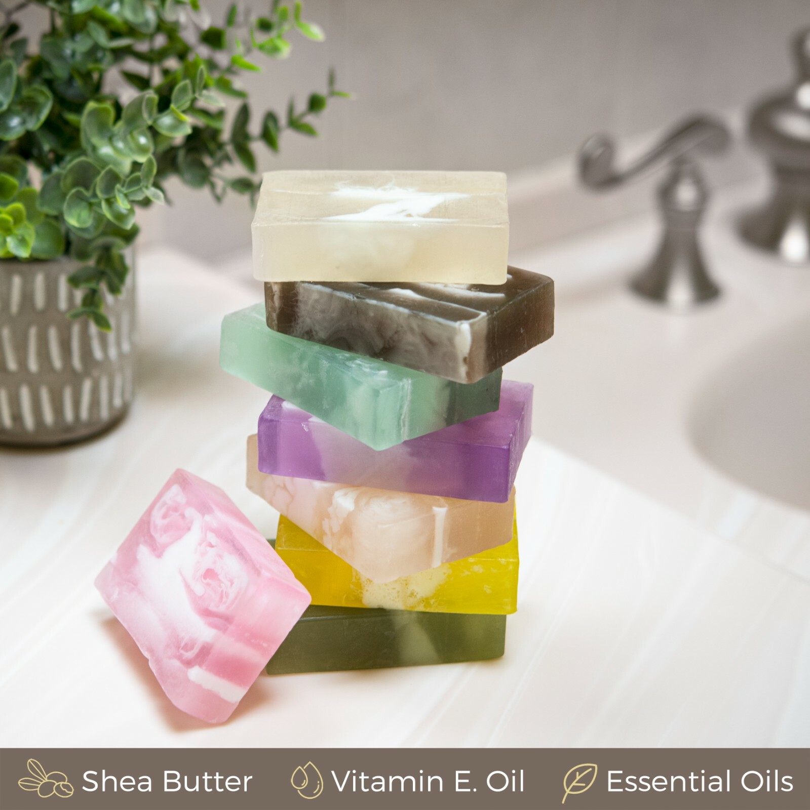 Handmade Soap Set – 8 Piece Variety Pack Luxury Bath Soap Gift Box – 100g Each