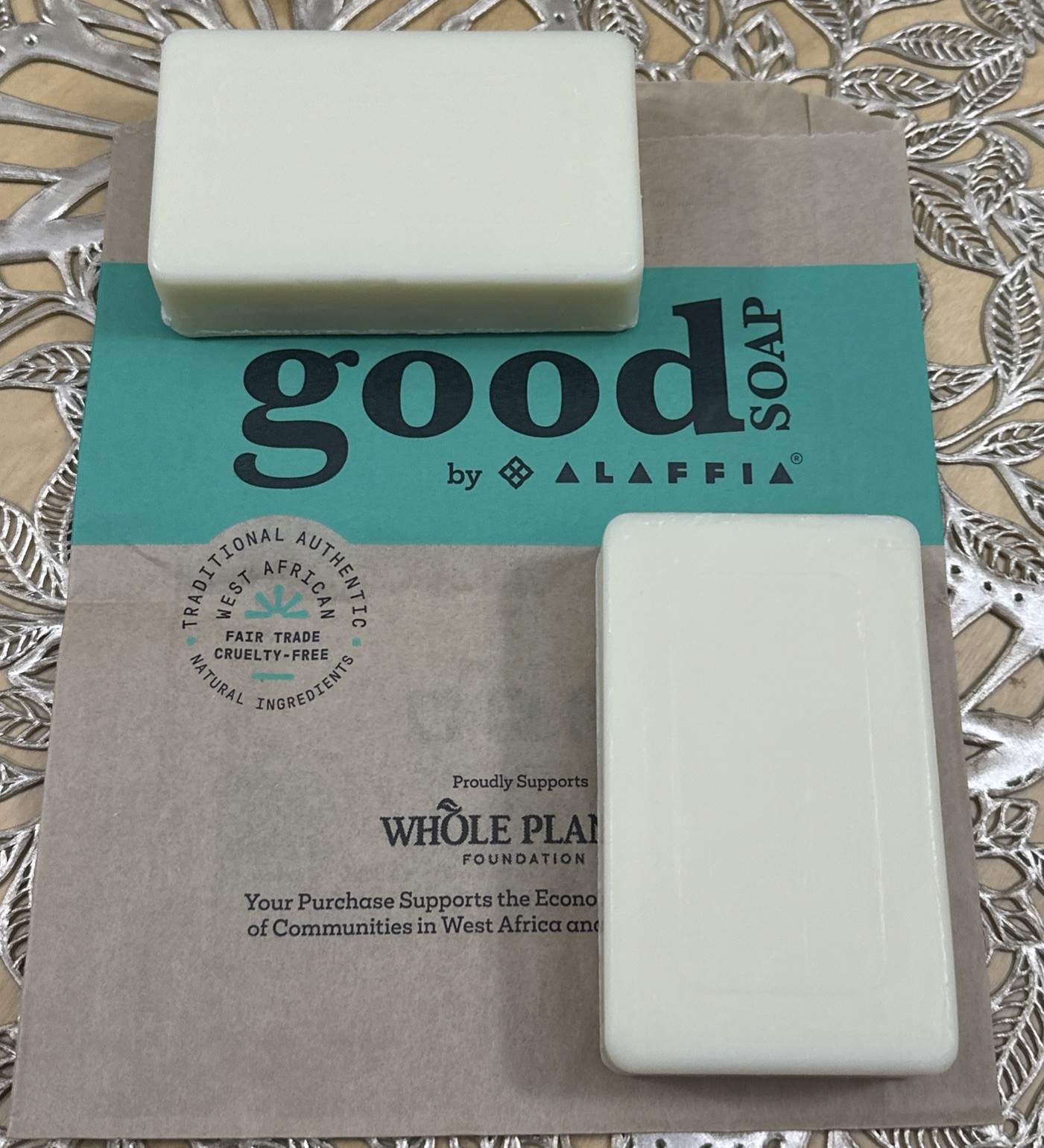 Good Soap 5oz Bars Unscented Fragrance by Alaffia (2 Count)