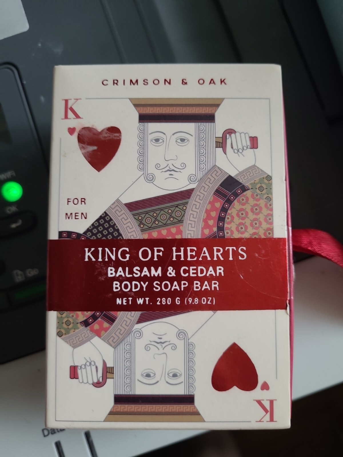 Crimson & Oak King of Hearts Balsam & Cedar Body Soap Bar for Men 9.8 oz
