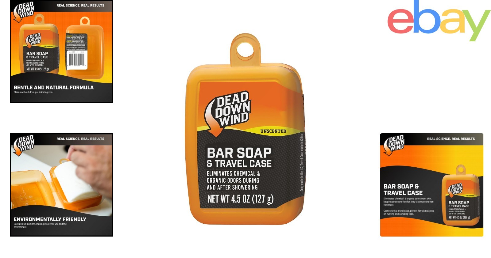 Biodegradable Bar Soap with Travel Case for Camping and Outdoor Activities