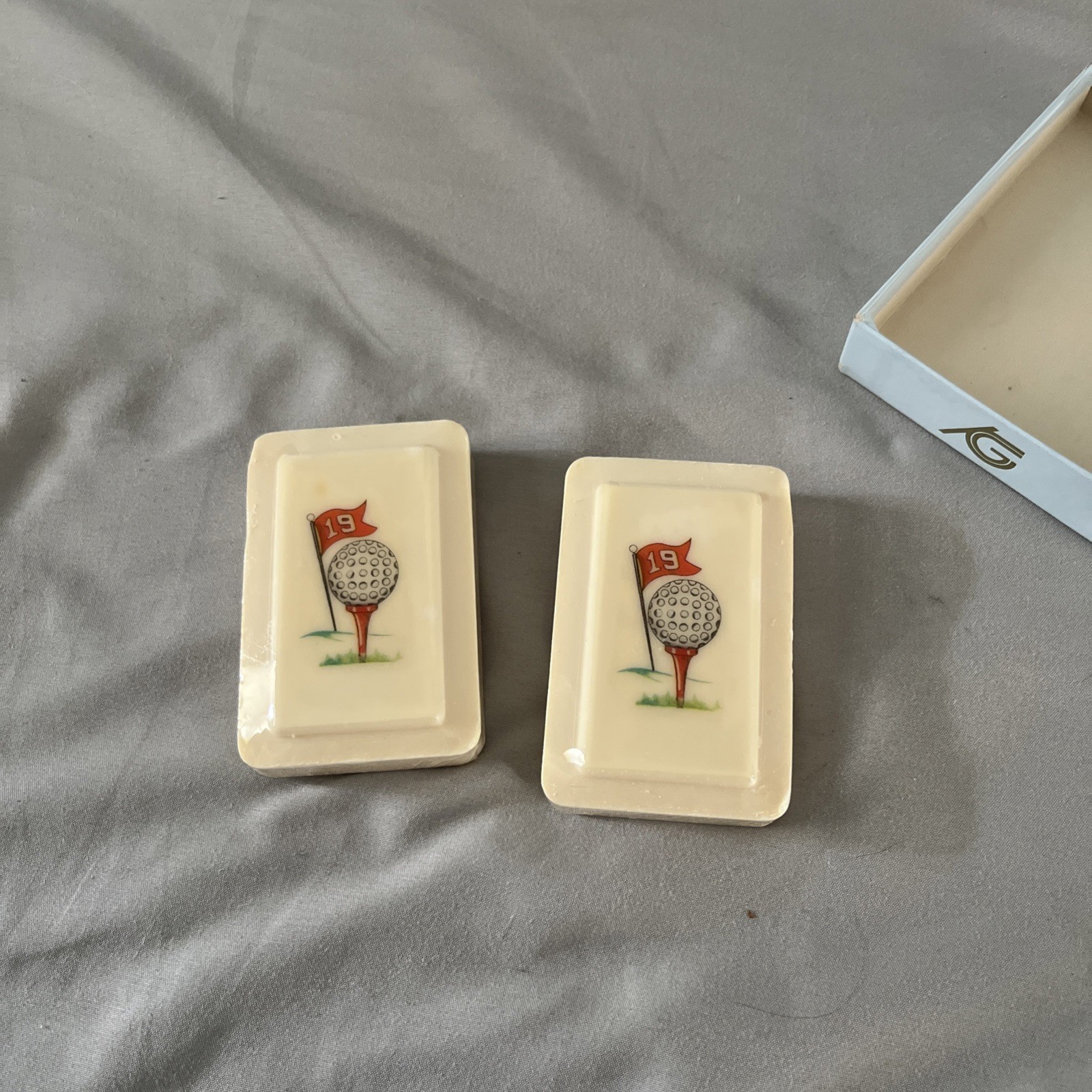 VINTAGE Katherine Gray Soap Hard French Milled Bar Soap Golf Graphic