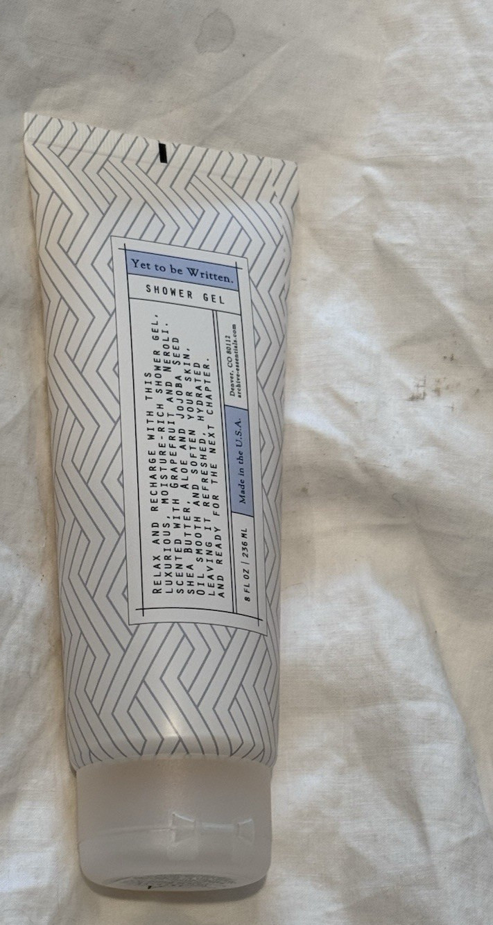 ARCHIVE “Yet to be Written” Shower Gel Grapefruit & Neroli 8 oz Tube NEW
