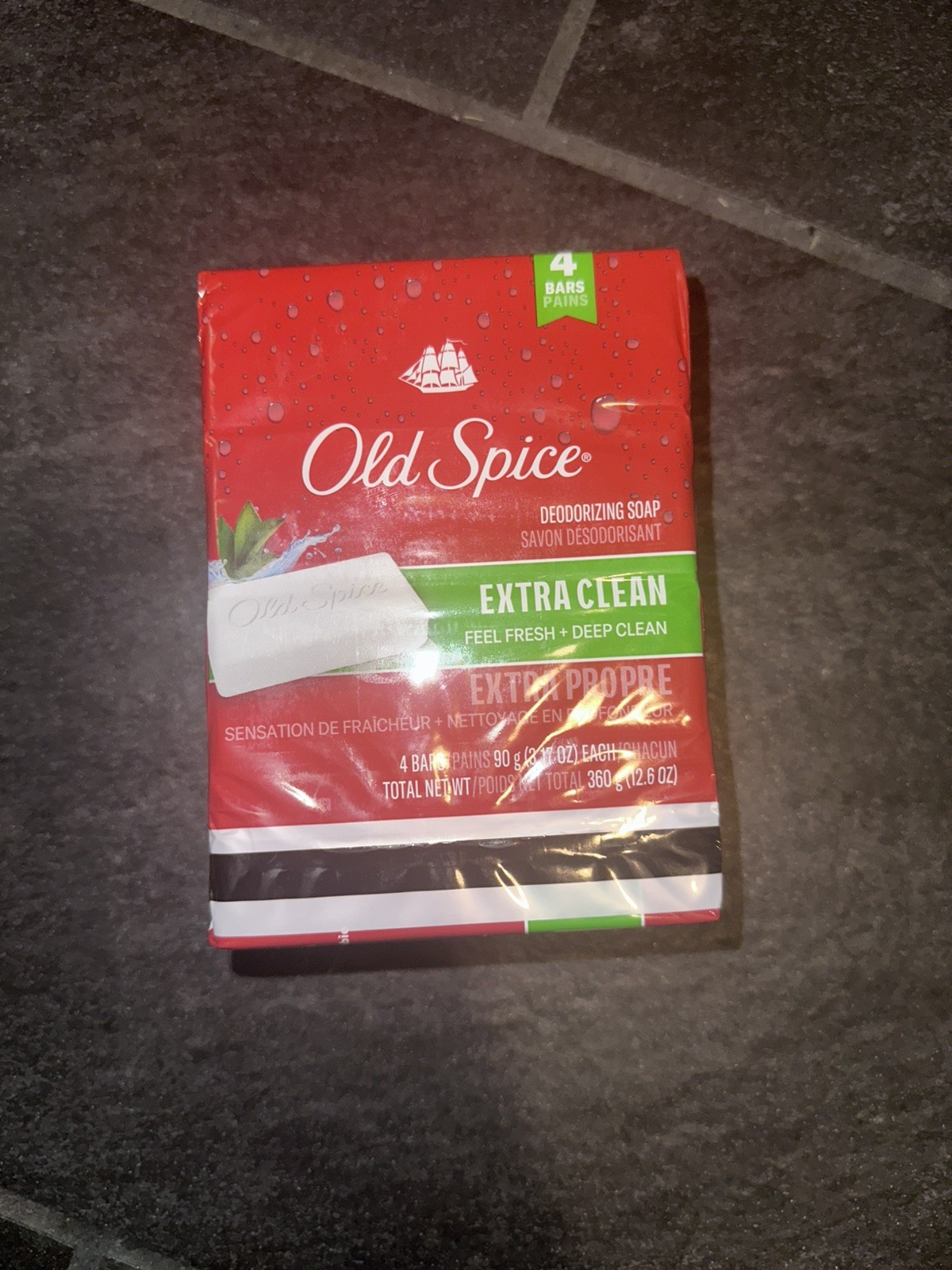 Old Spice Deodorizing Bar Soap Extra Clean Fresh & Deep Clean 3.17 oz. 4 Bars