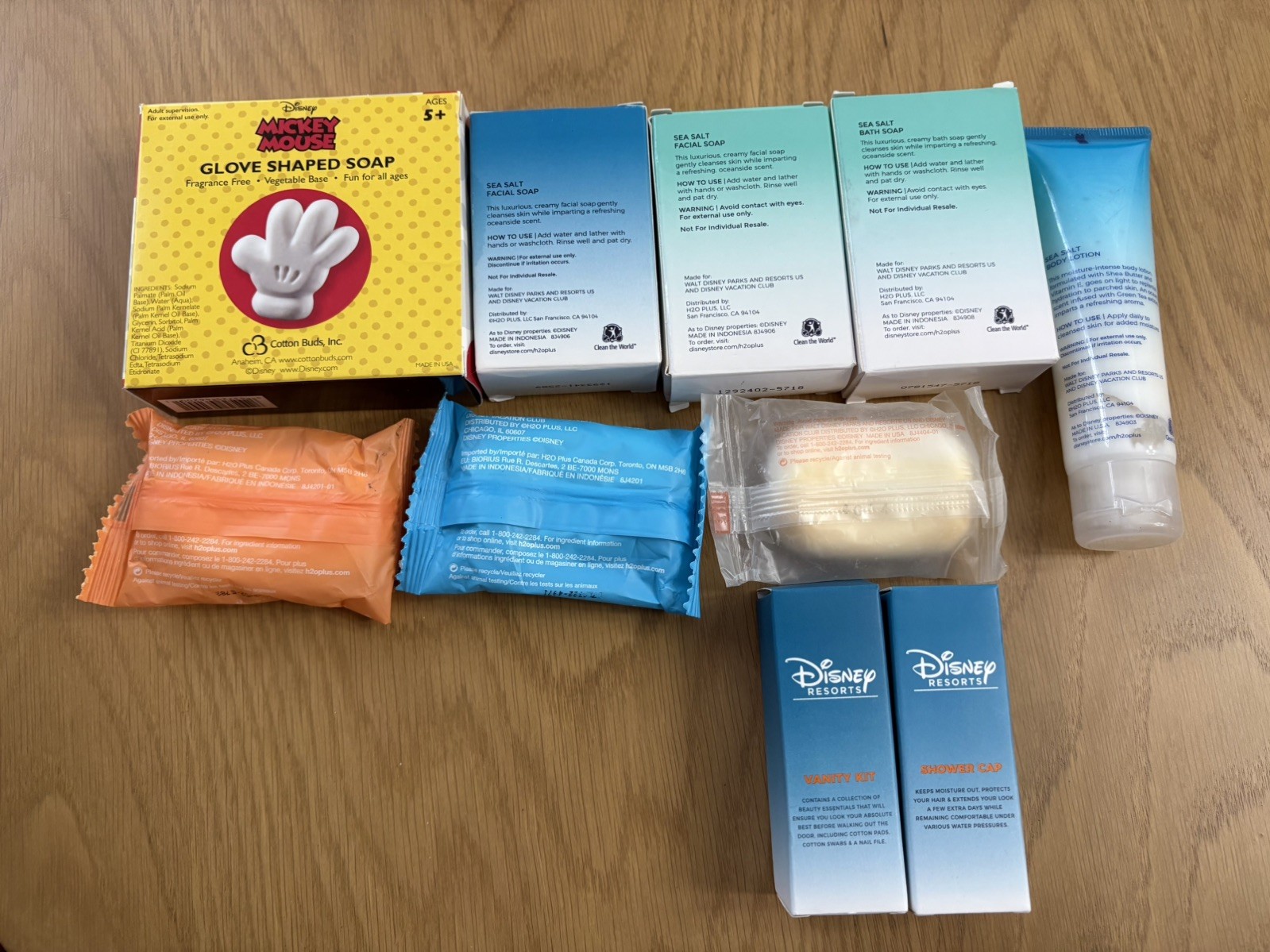 Lot of 15 Disney Resorts H20 Sea Salt Blushing Orange Bath Soap & Body Lotion