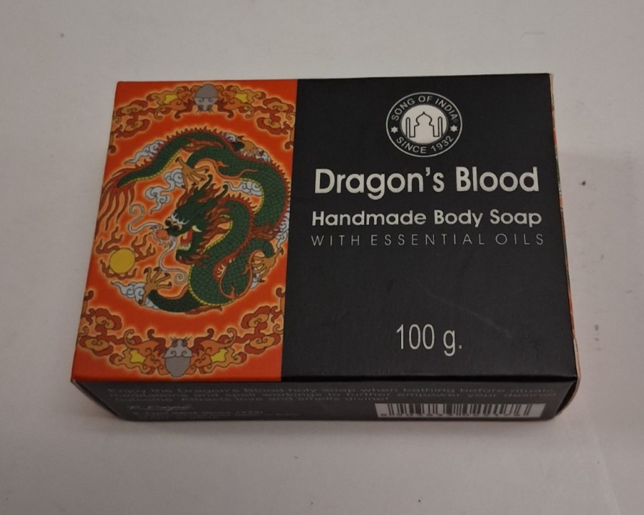 SONG OF INDIA DRAGON’S BLOOD HANDMADE BODY SOAP ESSENTIAL OILS 100G Bar R-EXPO