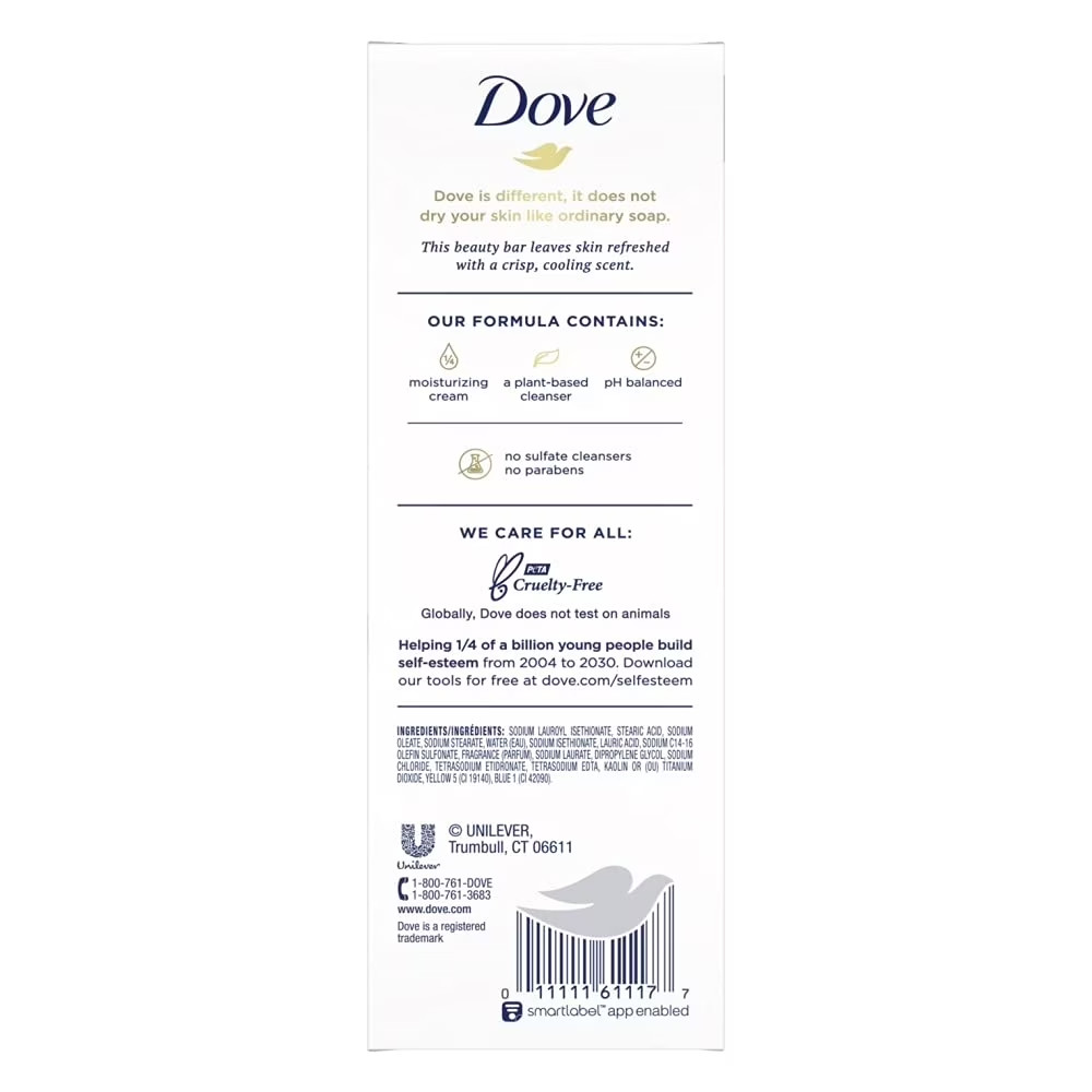 Dove Go Fresh Cool Moisture with Cucumber & Green Tea Fragrance 3.75 oz 6 bars