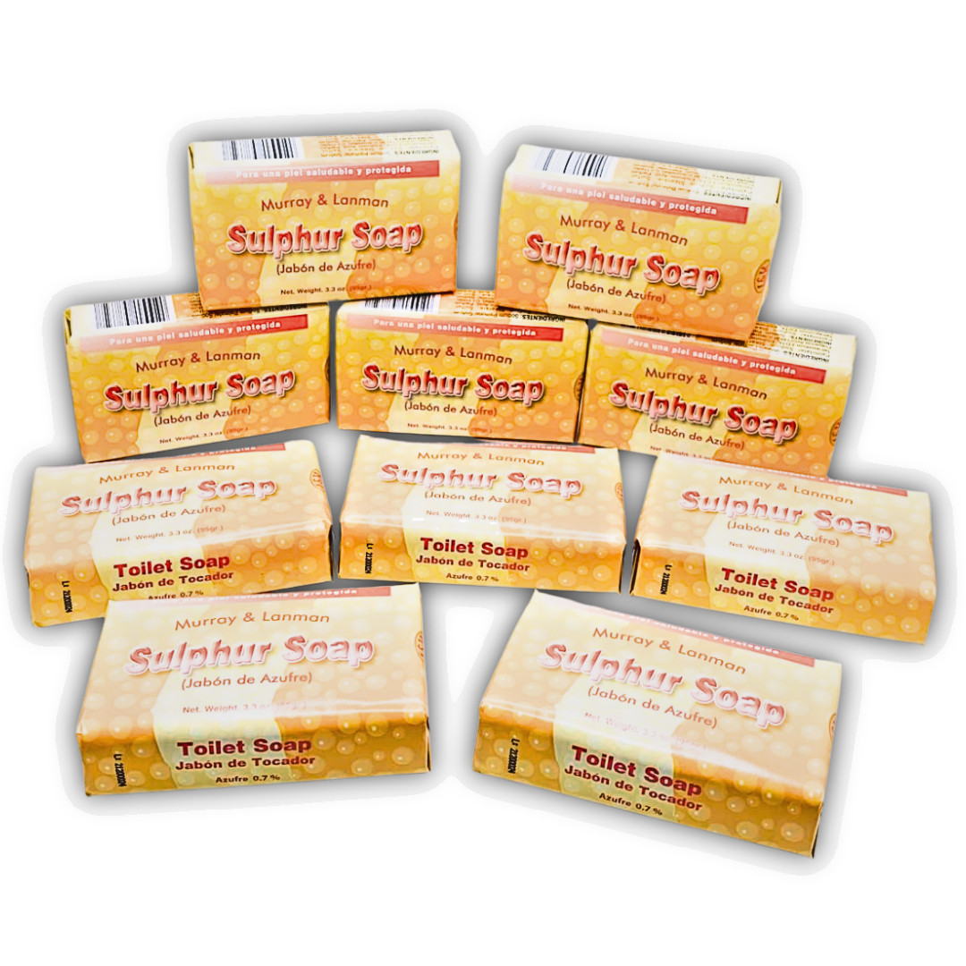 10-Pack Murray & Lanman Sulphur Bar Soap 3.3 oz Original Formula Soap Bars￼