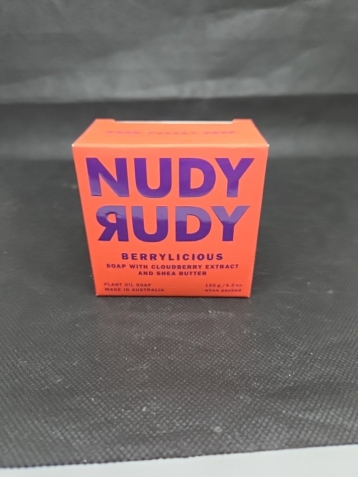 Lot Of 5 Nudy Rudy Berrylicious Soap Shea Butter Cloudberry Extract