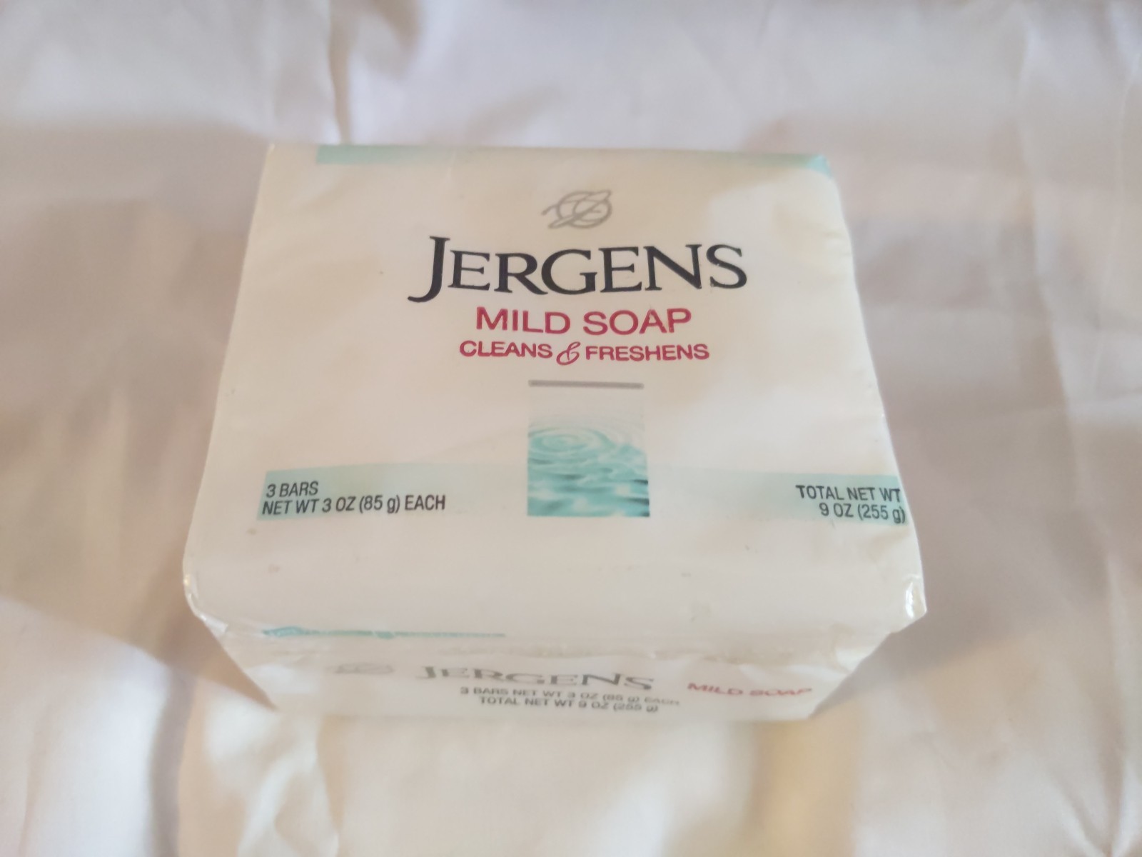 Jergens Mild Bar Soap Pure & Natural 3 Bars 3oz each 2019 Discontinued See Pics