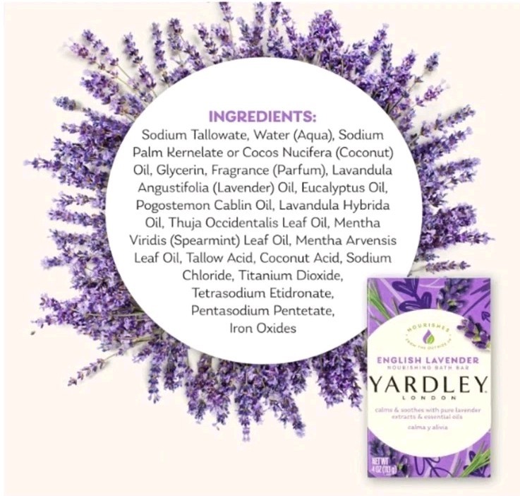 § YARDLEY LONDON (1) 4.0 Oz.🪻🫧 ●ENGLISH LAVENDER●🪻🫧 ≈NOURISHING≈ Bath Bars.