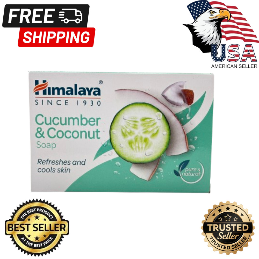 Himalaya Cucumber Coconut Soap Pure Natural Cools Skin 125gm Vegetable Origin US