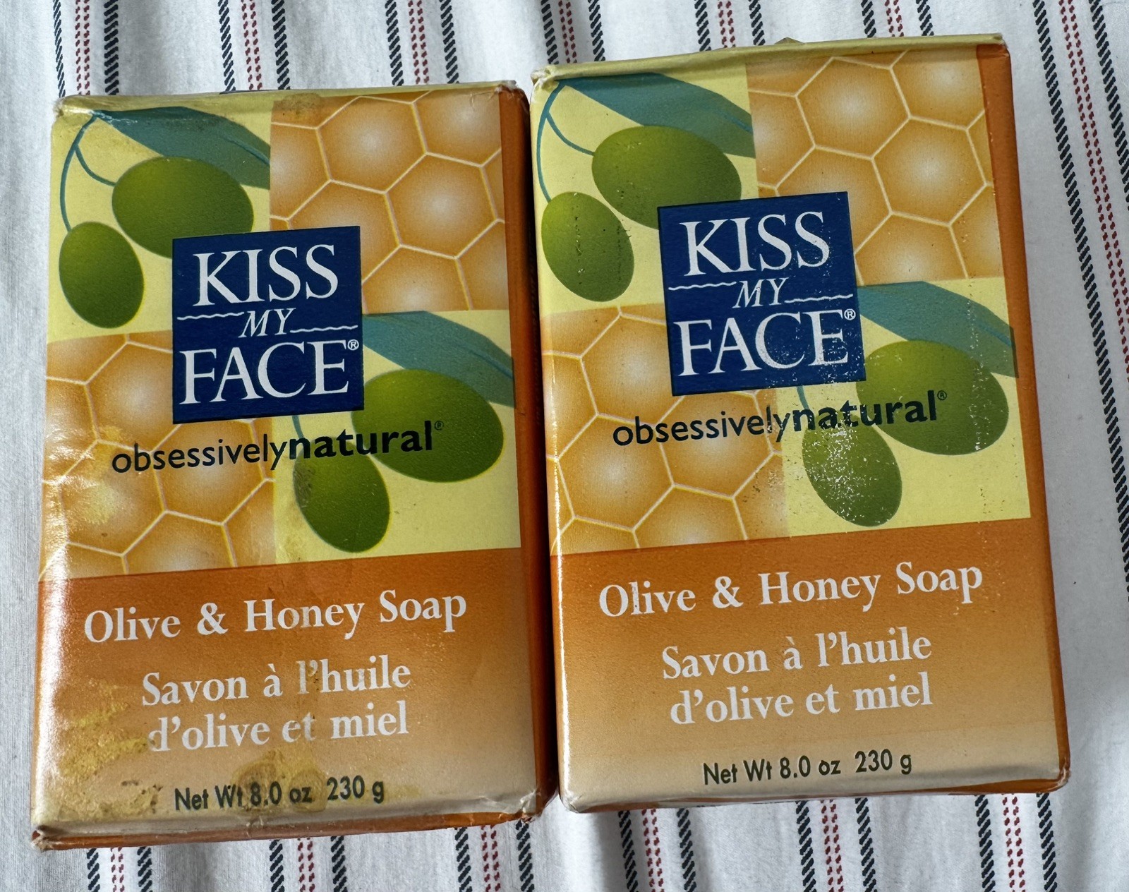 Kiss My Face Natural Olive Honey Soap Bar New Old Stock Discontinued lot of 2