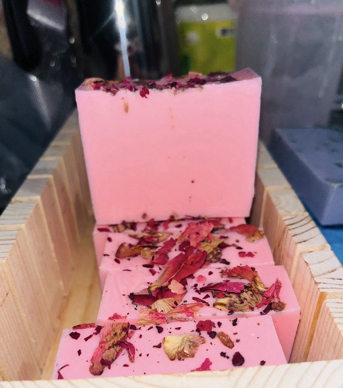 exfoliate and moisturizer organic soap oat milk honey and shea butter and roses