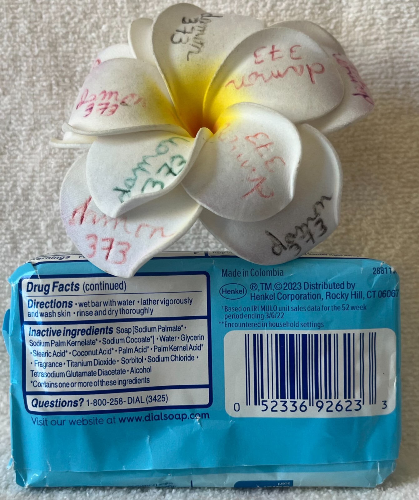DIAL**Spring Water**ANTIBACTERIAL Refresh & Renew DEODORANT SOAP~4 OZ/113 g~NEW