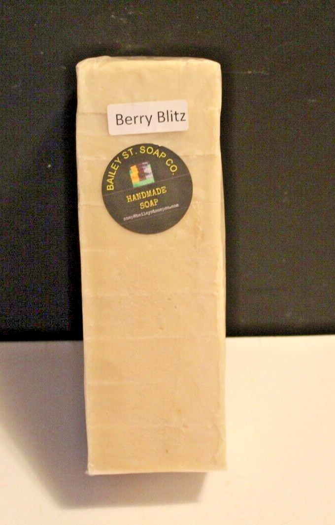 Berry Blitz Cold Processed handmade soap loaf, 9 precut bars