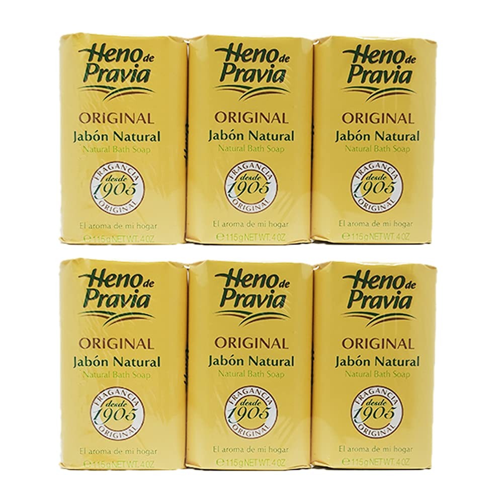 Soap Original 4.4 oz Ea. 6 Soaps Total Heno De Pravia