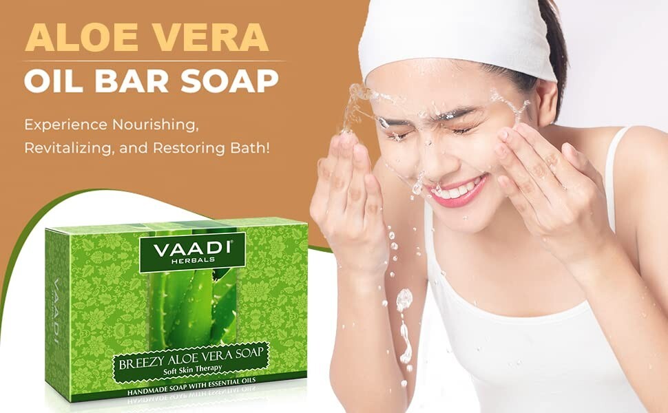 Aloe Vera Soap – Each 2.65 Oz, Pack of 6(16 Ounces)