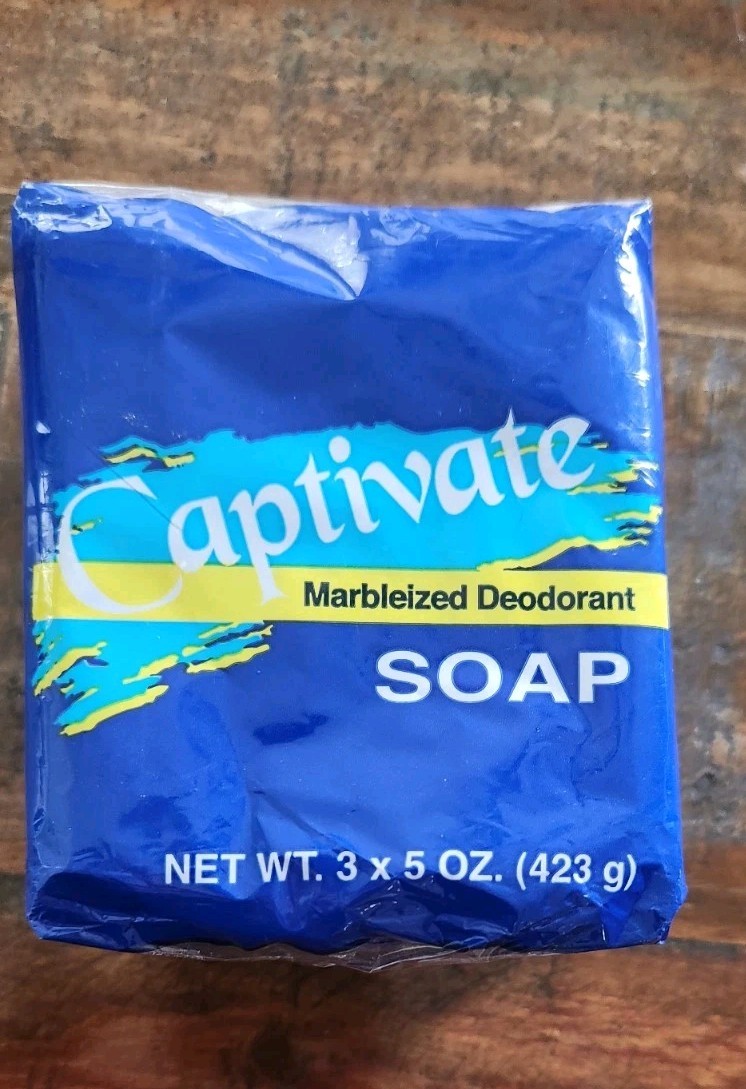 Vintage Captivate Marbleized Deodorant Soap New Sealed 5oz Pack Of 3