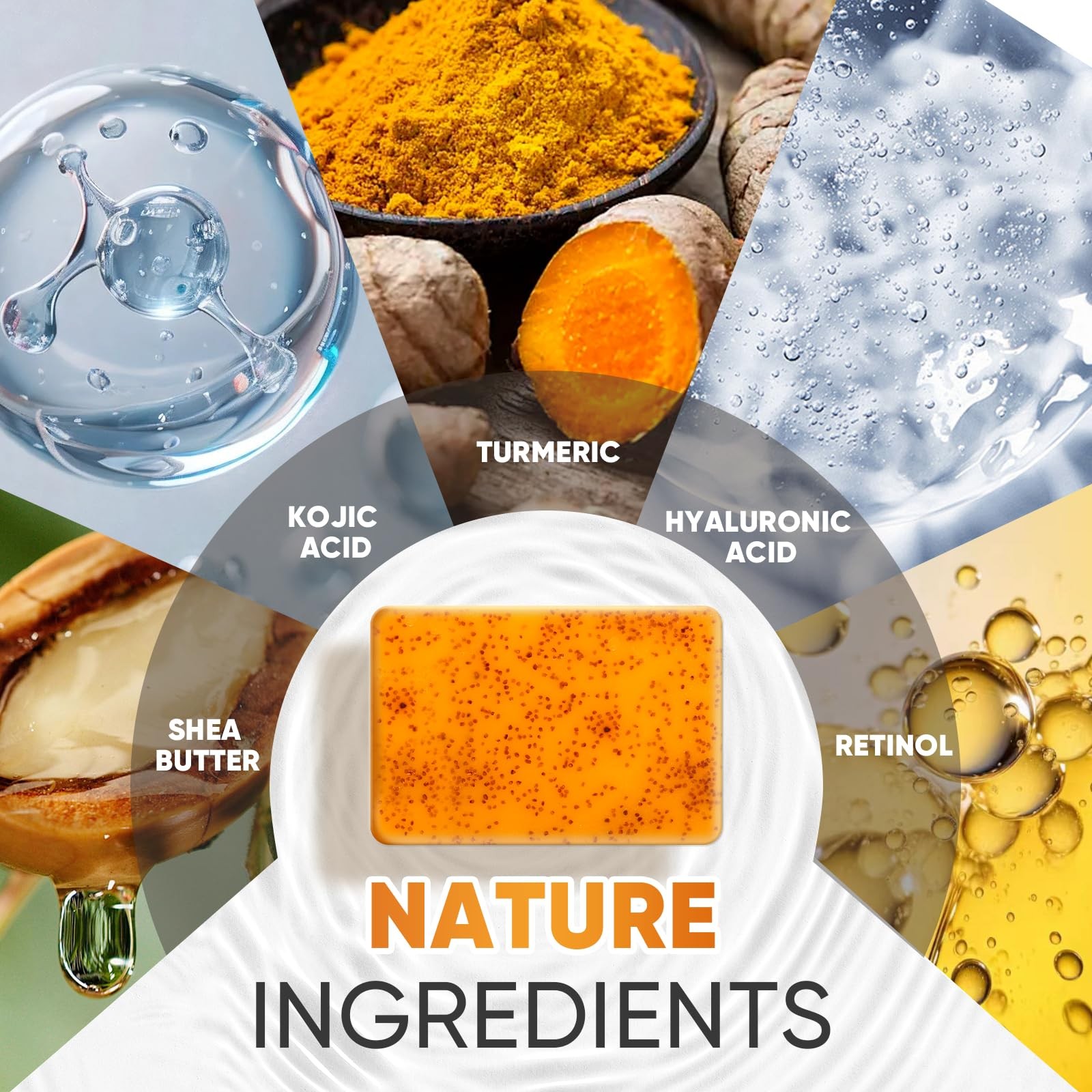 OAKDOLCHE 3 Pack Turmeric Kojic Acid Soap Bars – Infused 1 Ounce (Pack of 3)