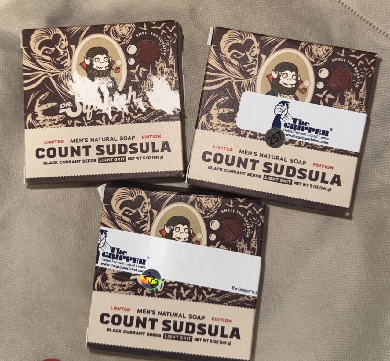 Count Sudsula Halloween Light Grit Dr Squatch Limited Edition Soap 5 Oz 3 Bars