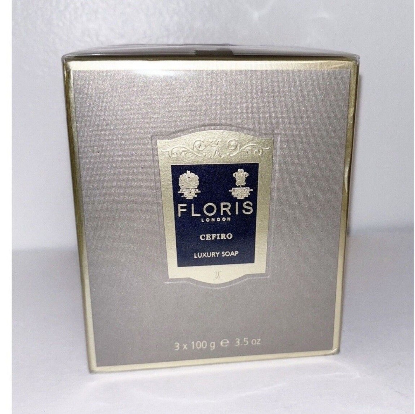 Floris London Cefiro Luxury Soap Set of 3- 3.5oz each Sealed in Box