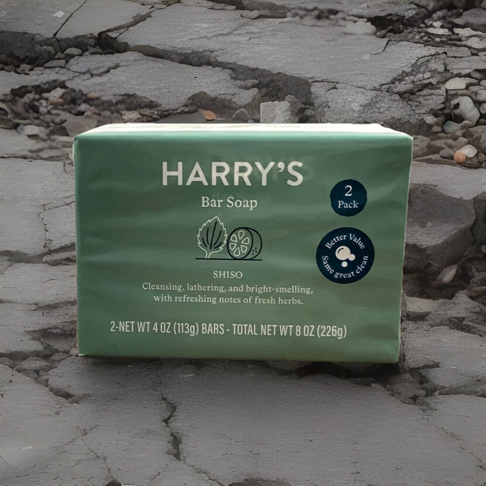 Harry’s Bar Soap SHISO Scent 2 Pack 4oz Bars New & Sealed