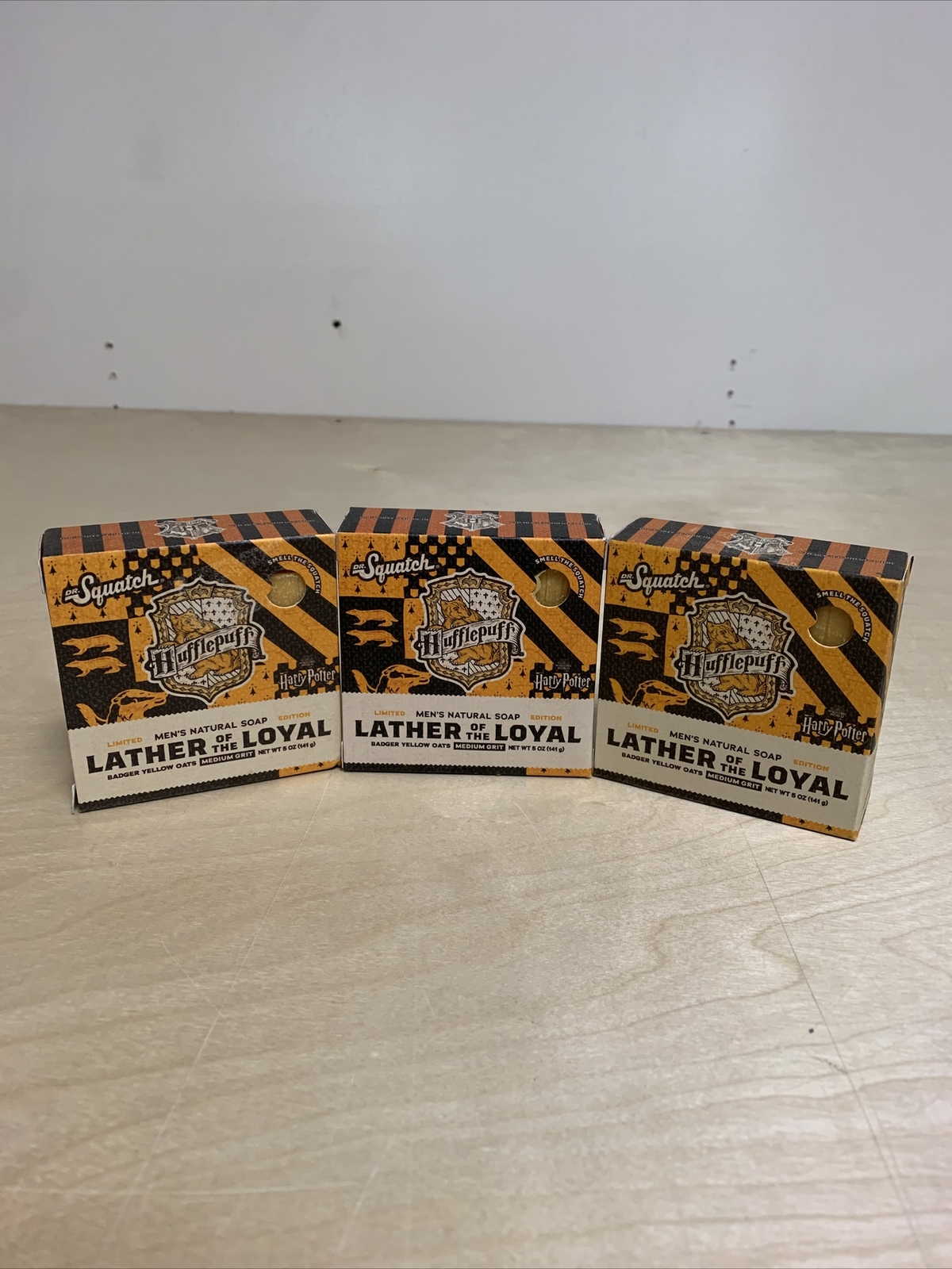 NEW Dr. Squatch Harry Potter Hufflepuff Lather of Loyal Limited Edition 3 Pack